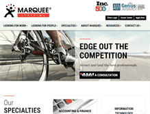Tablet Screenshot of marqueestaffing.com